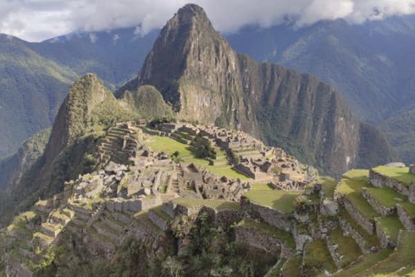 Vista di Machu Picchu dall'alto