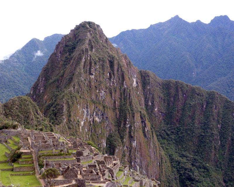 Le rovine di Machu Picchu dal trekking di Salkantay
