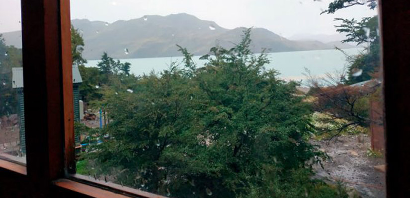 views from the room in torres del paine