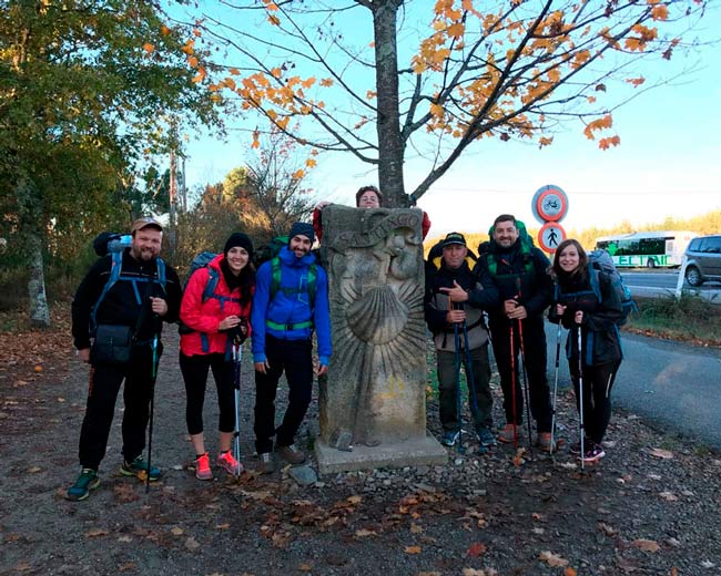group of people on the Camino de Santiago