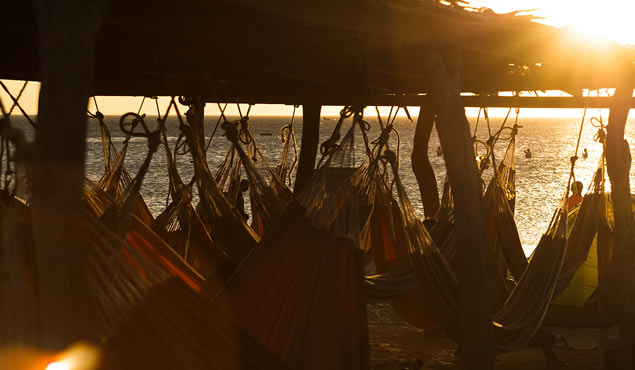 hammocks to sleep in Punta Gallinas tour
