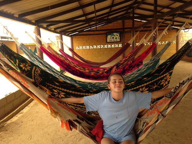 enjoying some hammocks at the punta gallinas tour