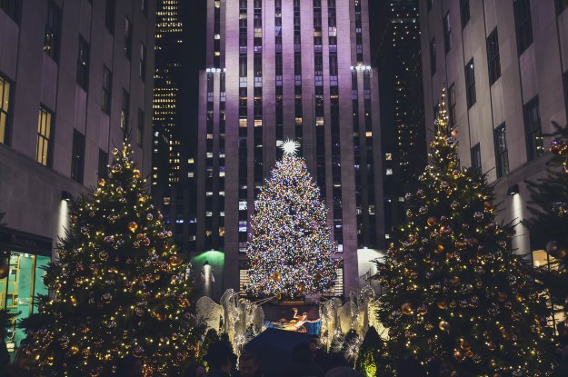 Christmas trees at Rockefeller