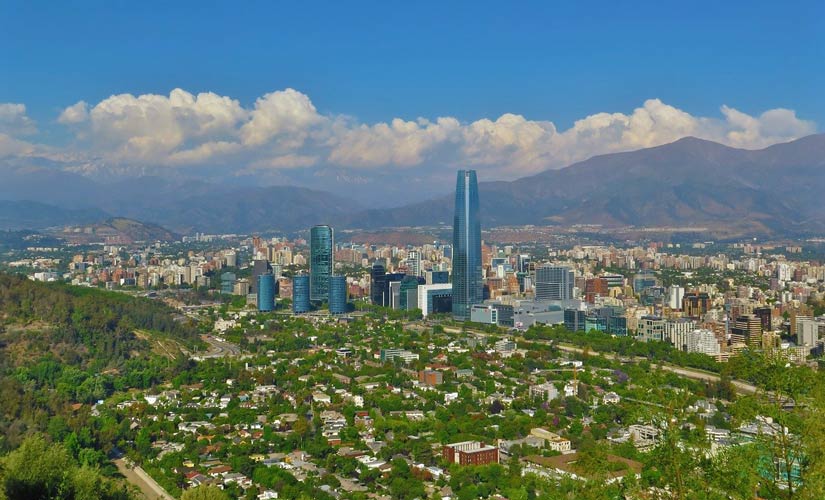 panoramic of santiago de chile