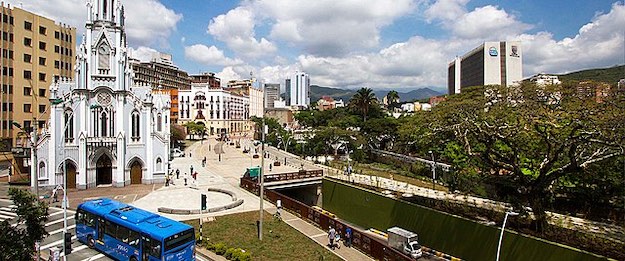 Historic center Santiago de Cali Colombia