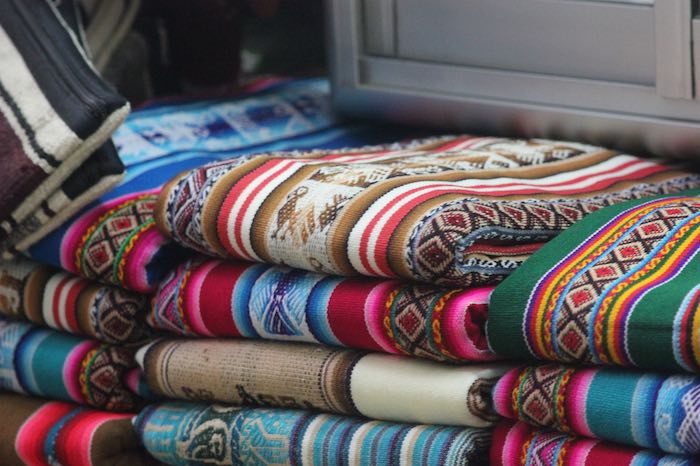 Aymara handmade colored scarfs