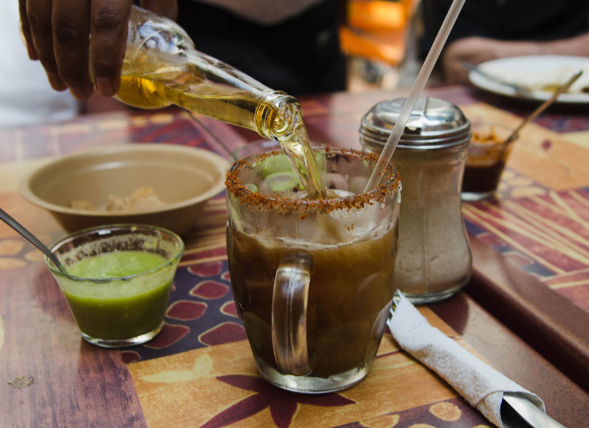 michelada spicy beer cocktail