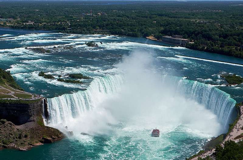 areal views of the Niagara falls