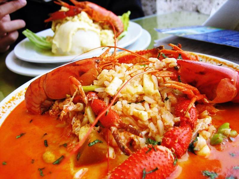 shrimp chowder in plate