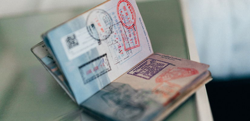 passport with country stamps