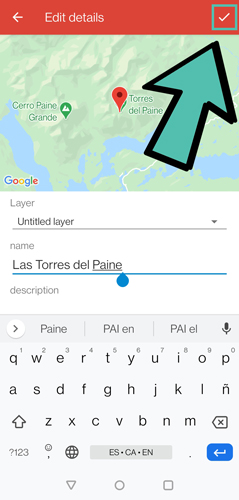 name each google mymaps location
