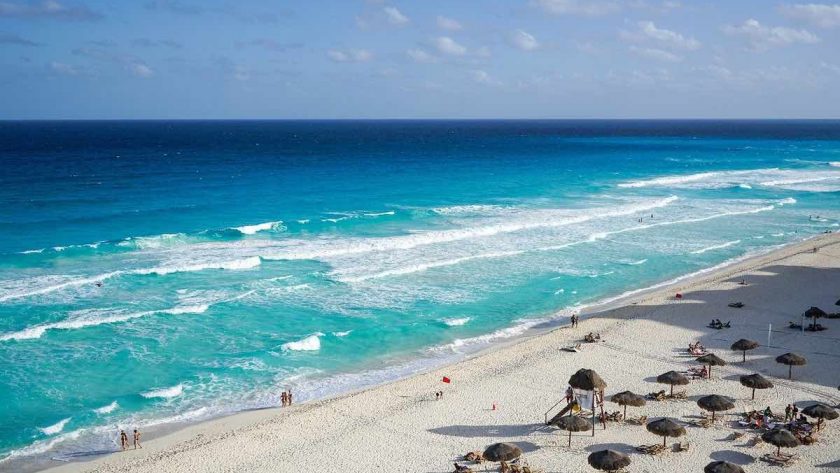 Playa de Cancún en México