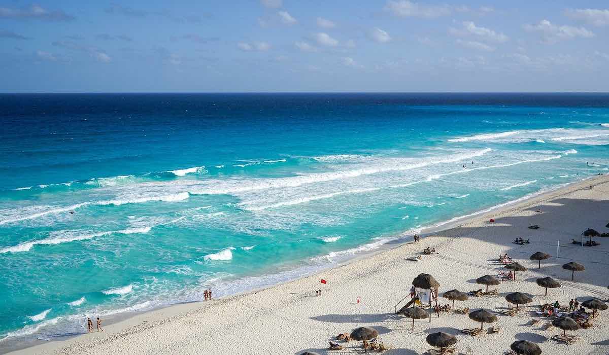 Playa de Cancún en México