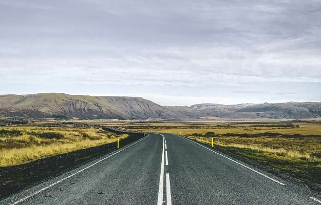 Nátthagi Road in Iceland
