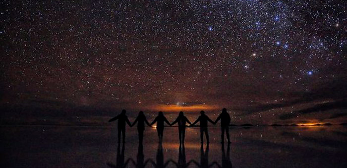 Salzsee von Uyuni bei Nacht