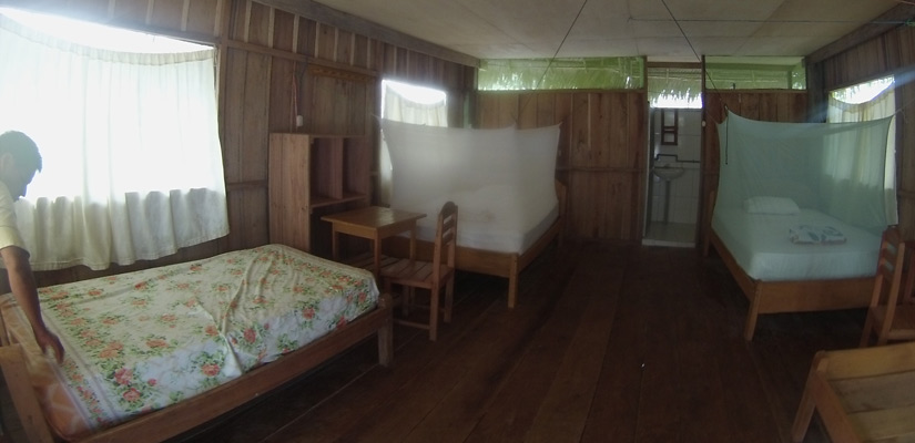 Zimmer auf der Tour nach Iquitos