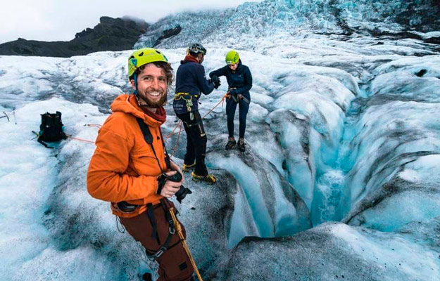 Haciendo el trek del glaciar Vatnajökull