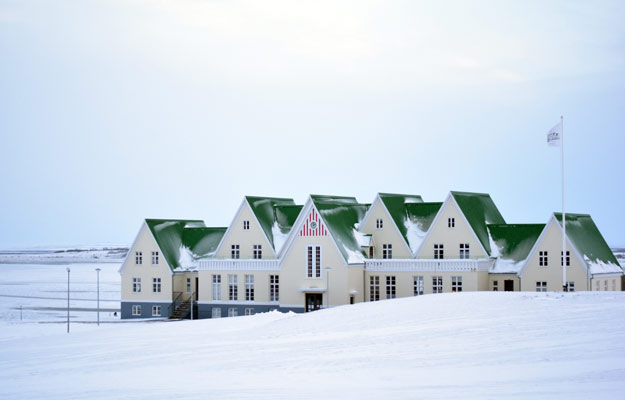 Grupo de casas familiares en Islandia