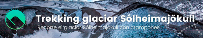 banner howlanders del Trekking glaciar de Sólheimajökull